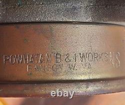 Buse en laiton de tuyau d'incendie vintage 1968 Powhatan B&I Works NS 30 pompier West VA