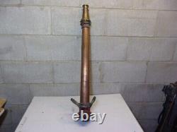 Buse en laiton vintage pour tuyau d'incendie Phil. Conn