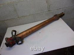 Buse en laiton vintage pour tuyau d'incendie Phil. Conn