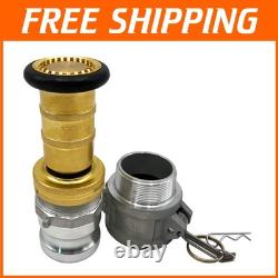 Buse en thermoplastique pour tuyau d'incendie avec raccords en laiton pour usage incendie et jardin