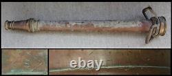 Buse et tuyau de tuyau d'incendie en laiton antique HB SHERMAN MFG CO 12-17 S poinçon en diamant