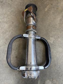 Buse vintage AKRON BRASS pour tuyau d'incendie