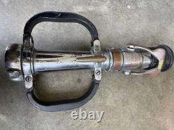 Buse vintage AKRON BRASS pour tuyau d'incendie