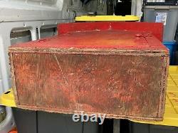 C. 1964 Fire Hose Wood Cabinet, U.s. Forestry Service, Outdoor, 8 Buse En Laiton