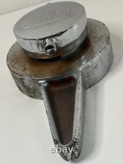 Casquette de camion de pompier Vintage Akron Brass Mfg. Co., casquette en chrome, casquette de décharge centrale