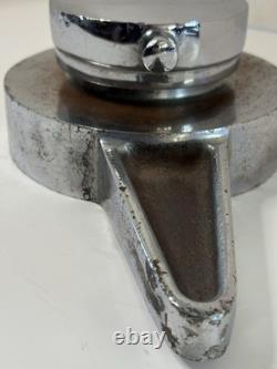 Casquette de camion de pompier Vintage Akron Brass Mfg. Co., casquette en chrome, casquette de décharge centrale