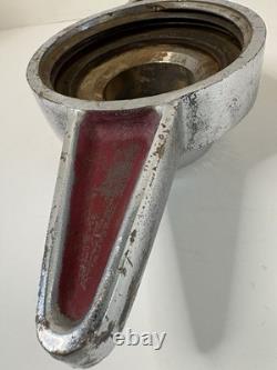 Casquette de camion de pompier Vintage Akron Brass Mfg. Co., casquette en chrome, casquette de décharge centrale