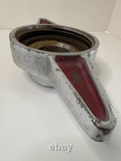 Casquette de camion de pompier Vintage Akron Brass Mfg. Co., casquette en chrome, casquette de décharge centrale