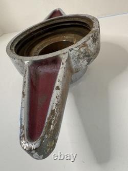 Casquette de camion de pompier Vintage Akron Brass Mfg. Co., casquette en chrome, casquette de décharge centrale