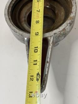 Casquette de camion de pompier Vintage Akron Brass Mfg. Co., casquette en chrome, casquette de décharge centrale