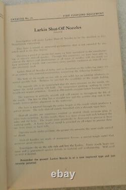 Catalogue d'équipement de lutte contre l'incendie No 15 de Larkin Manufacturing Co, Dayton, Ohio, vers les années 1920.
