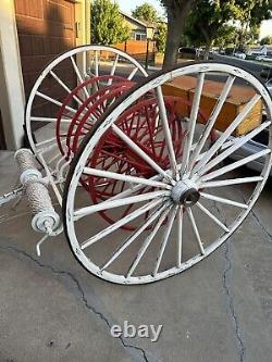 Chariot à tuyau d'incendie vintage 9' X 6' - Ramassage local uniquement