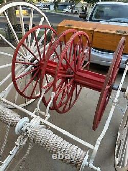 Chariot à tuyau d'incendie vintage 9' X 6' - Ramassage local uniquement