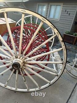 Chariot à tuyau d'incendie vintage 9' X 6' - Ramassage local uniquement