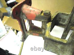 Dévidoir vintage en fonte pour tuyau d'incendie fin des années 1800 début des années 1900 avec support 22 X 14.5