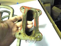 Dévidoir vintage en fonte pour tuyau d'incendie fin des années 1800 début des années 1900 avec support 22 X 14.5