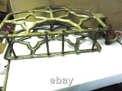 Dévidoir vintage en fonte pour tuyau d'incendie fin des années 1800 début des années 1900 avec support 22 X 14.5