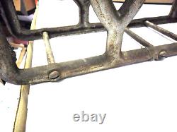 Dévidoir vintage en fonte pour tuyau d'incendie fin des années 1800 début des années 1900 avec support 22 X 14.5