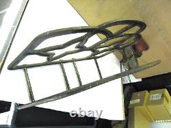 Dévidoir vintage en fonte pour tuyau d'incendie fin des années 1800 début des années 1900 avec support 22 X 14.5