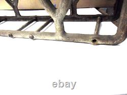 Dévidoir vintage en fonte pour tuyau d'incendie fin des années 1800 début des années 1900 avec support 22 X 14.5