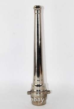 Douchette en laiton plaqué nickel vintage Équipement de lutte contre l'incendie antique