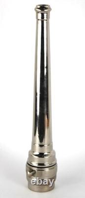 Douchette en laiton plaqué nickel vintage Équipement de lutte contre l'incendie antique