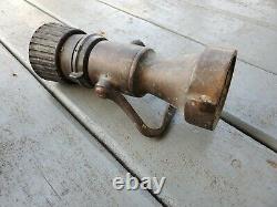 Elkhart Brass Fabrication Fire Nozzle Vintage Solid Heavy