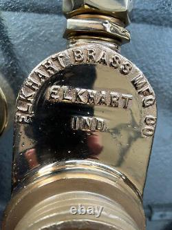 Elkhart Vintage Laiton Massif Hydratant D'incendie 2 1/2 Valve De Porte Polie Et Laquée