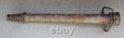 Embout de tuyau d'incendie en laiton ancien et tuyau HB SHERMAN MFG CO 12-17 S Diamant Hallmark