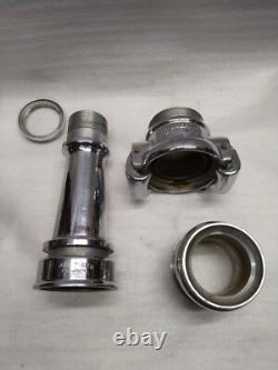 Ensemble de 4 pièces de vintage J. M. Loeffler chromé de buse de tuyau d'incendie