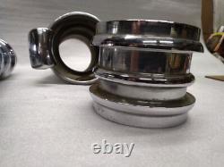 Ensemble de 4 pièces de vintage J. M. Loeffler chromé de buse de tuyau d'incendie