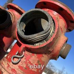 Ensemble de 8 HYDRANTS INCENDIE MUELLER RÉCUPÉRÉS, années 1980-1990, 22,25 pouces de hauteur, 117 lbs chacun