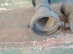 Ensemble vintage de (4) buses de tuyau d'incendie Elkhart Brass 9, 5.5, et 2x4.5