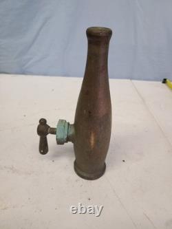 GOUJON DE HOSE À INCENDIE EN LAITON ANTIQUE Buse à mousse Fabricant inconnu Unique