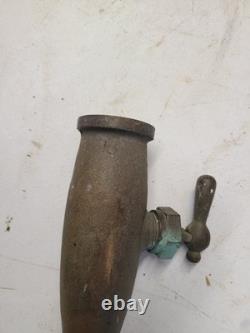 GOUJON DE HOSE À INCENDIE EN LAITON ANTIQUE Buse à mousse Fabricant inconnu Unique