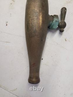 GOUJON DE HOSE À INCENDIE EN LAITON ANTIQUE Buse à mousse Fabricant inconnu Unique