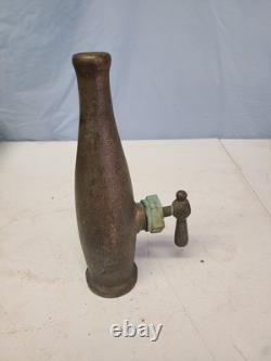 GOUJON DE HOSE À INCENDIE EN LAITON ANTIQUE Buse à mousse Fabricant inconnu Unique