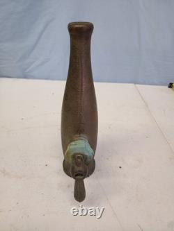 GOUJON DE HOSE À INCENDIE EN LAITON ANTIQUE Buse à mousse Fabricant inconnu Unique