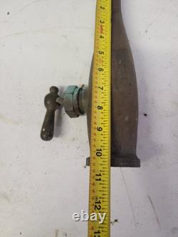 GOUJON DE HOSE À INCENDIE EN LAITON ANTIQUE Buse à mousse Fabricant inconnu Unique