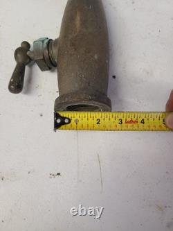 GOUJON DE HOSE À INCENDIE EN LAITON ANTIQUE Buse à mousse Fabricant inconnu Unique