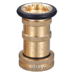 GRAINGER APPROVED 6AKC2 Buse de tuyau d'incendie, à rotation, en laiton 6AKC2