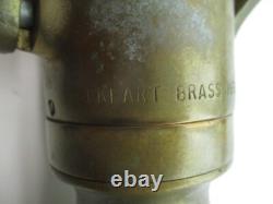 Goujon de tuyau d'incendie Elkhart Brass 3 x 14 brouillard jet droit VINTAGE grand