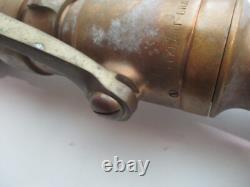 Goujon de tuyau d'incendie Elkhart Brass 3 x 14 brouillard jet droit VINTAGE grand