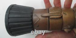 Goujon de tuyau d'incendie Elkhart Brass 3 x 14 brouillard jet droit VINTAGE grand