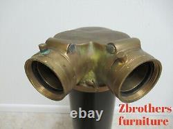 Grand Diviseur de Tuyau en Laiton Vintage pour Hydrant d'Incendie