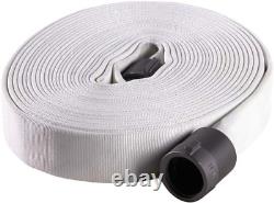 Housse à incendie 1 1/2 X 25' Housse à simple revêtement Fabriqué aux États-Unis Pompier Blanc