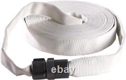 Housse à incendie 1 1/2 X 25' Housse à simple revêtement Fabriqué aux États-Unis Pompier Blanc