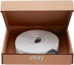 Housse à incendie 1 1/2 X 25' Housse à simple revêtement Fabriqué aux États-Unis Pompier Blanc