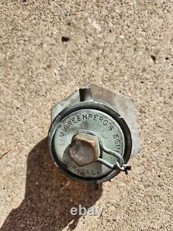 Hydrant d'incendie en laiton massif Vintage Greenberg's Sons rare de l'Overland Hotel de Reno