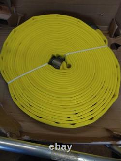 JAFLINE HD G52H25HDY100N Tuyau d'incendie, 100 pieds, Jaune, Polyester 11N870